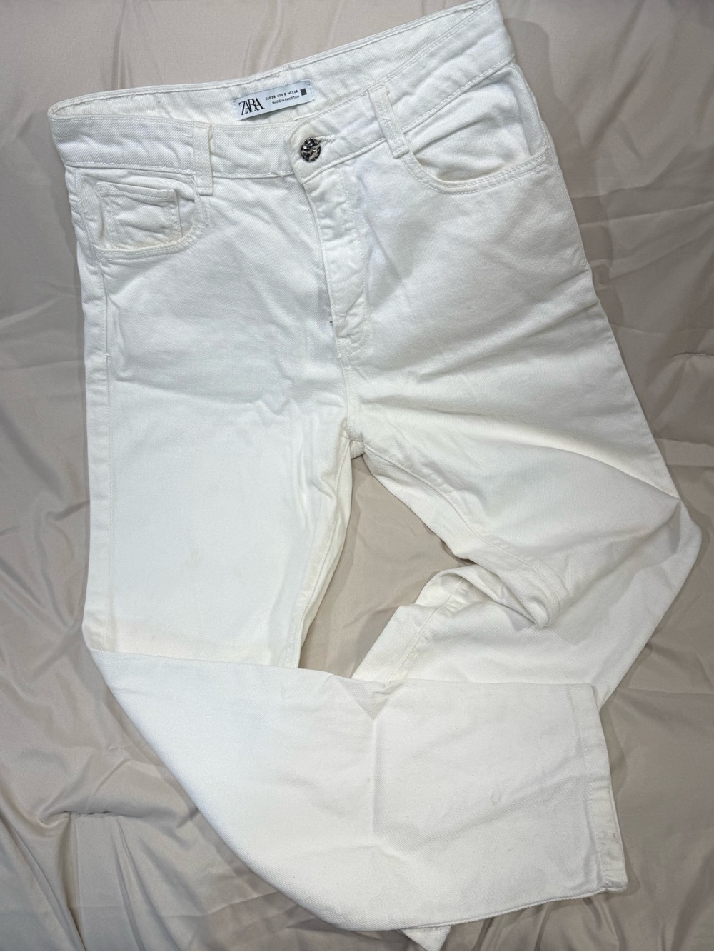 ZARA White High-Rise Women's Jeans